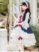 Snow White Slight Flower Marriage JSK Gorgeous Court Classic Lolita Sling Dress