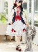 Snow White Slight Flower Marriage JSK Gorgeous Court Classic Lolita Sling Dress