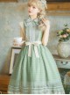 Jungle Letterhead Series Pastoral Style Daily Classic Lolita Green Plaid Sleeveless Dress