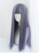 Gray Purple Mixed Gradient Sweet Lolita Long Straight Wigs