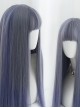 Gray Purple Mixed Gradient Sweet Lolita Long Straight Wigs