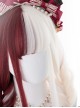 Red And White Color Matching Harajuku Gothic Lolita Long Straight Wigs