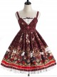 Bunnies In Pokerland Series JSK Cotton Printing Sweet Lolita Sling Dress