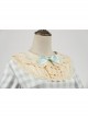 Embroidery Doll Collar Plaid Pattern Ruffle Hem Sweet Lolita Short Sleeve Dress