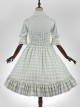 Simplicity Plaid Pattern Ruffle Hem Sweet Lolita Sleeveless Sling Dress