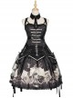 Pirate Boat Series JSK Retro Darkness Punk Lolita Sling Dress