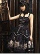 Pirate Boat Series JSK Retro Darkness Punk Lolita Sling Dress
