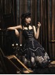 Pirate Boat Series JSK Retro Darkness Punk Lolita Sling Dress