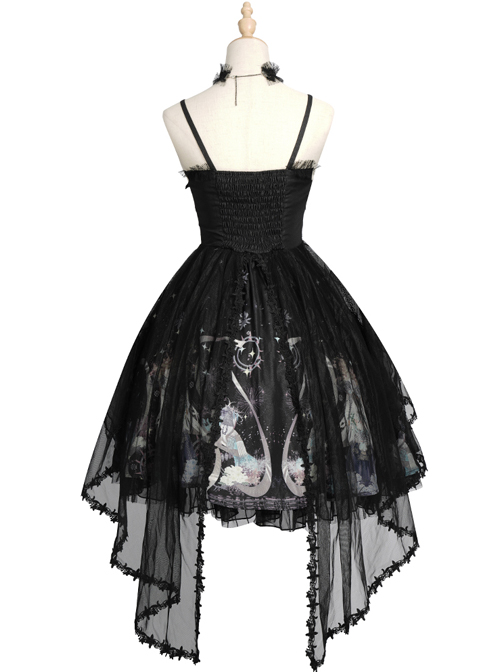 Virgin Flower Series JSK Gothic Lolita Light Hanayome Tea Party Sling Dress