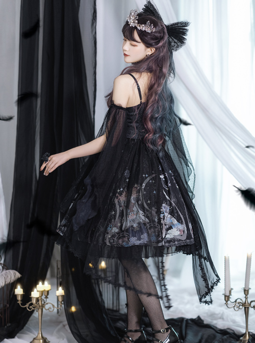 Virgin Flower Series JSK Gothic Lolita Light Hanayome Tea Party Sling Dress
