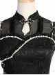 Damask Series OP Chinese Style Black Short Cheongsam Retro Elegant Gothic Lolita Short Sleeve Dress