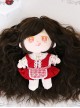 Cotton Doll 20cm Cute Doll Accessories Brown Long Curly Lolita Wigs