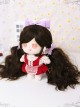 Cotton Doll 20cm Cute Doll Accessories Brown Long Curly Lolita Wigs