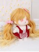 Cotton Doll 20cm Cute Doll Lolita Accessories Sunflower Orange Long Curly Wigs