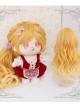 Cotton Doll 20cm Cute Doll Lolita Accessories Sunflower Orange Long Curly Wigs
