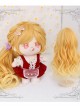 Cotton Doll 20cm Cute Doll Lolita Accessories Sunflower Orange Long Curly Wigs