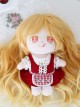 Cotton Doll 20cm Cute Doll Lolita Accessories Sunflower Orange Long Curly Wigs