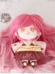 Cotton Doll 20cm Cute Doll Lolita Accessories Small Cherry Blossom Pink Gradient Long Curly Wigs