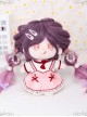 Cotton Doll 20cm Cute Doll Lolita Accessories Small Nebula Purple Gradient Long Straight Wigs