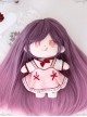 Cotton Doll 20cm Cute Doll Lolita Accessories Small Nebula Purple Gradient Long Straight Wigs