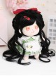 Cotton Doll 20cm Cute Doll Lolita Accessories Mini Sylvia Black Long Curly Wigs