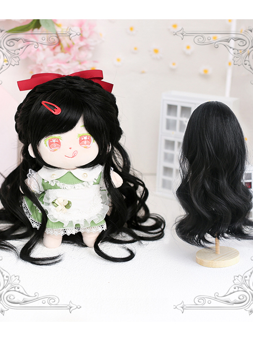 Cotton Doll 20cm Cute Doll Lolita Accessories Mini Sylvia Black Long Curly Wigs