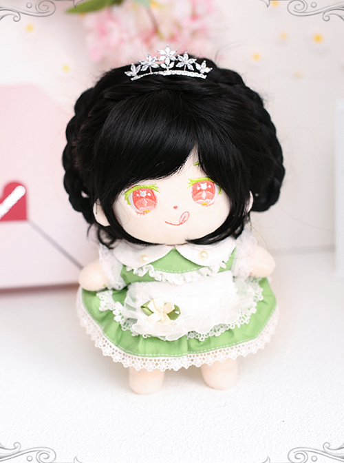 Cotton Doll 20cm Cute Doll Lolita Accessories Mini Sylvia Black Long Curly Wigs