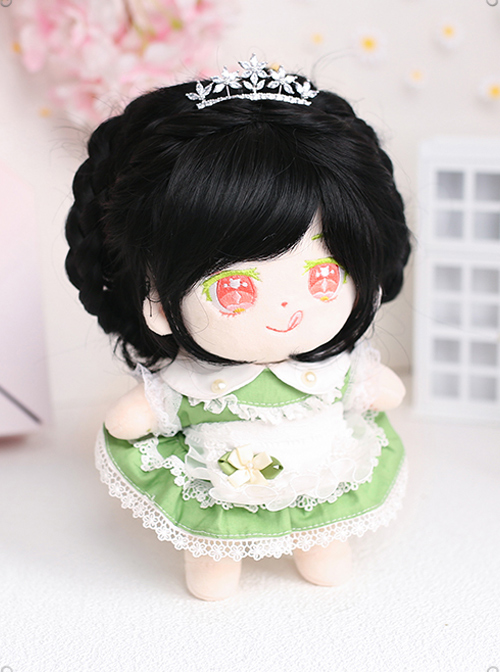 Cotton Doll 20cm Cute Doll Lolita Accessories Mini Sylvia Black Long Curly Wigs