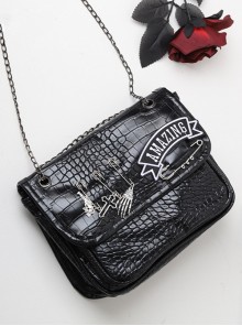 Locomotive Style Cool Hot Girl Style Punk Lolita Black Shoulder Bag