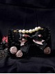 Easy-match Black Pink Sweet Cool Lolita Pearl Small Square Bag