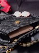 Easy-match Black Pink Sweet Cool Lolita Pearl Small Square Bag