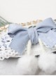 Easy-match Cute Alice Light Blue Bowknot Sweet Lolita Pearl White Small Square Bag