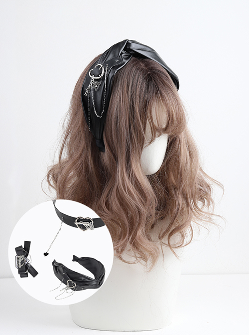 Black Sweet Hot Girl Style Chain Punk Lolita Heart Pendant Necklace