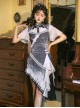 Solitary Crane Cries Series OP Chinese Style Cheongsam Elegant Light Classic Lolita Short Sleeve Dress