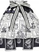 Black White Alice Series JSK Retro Splicing Punk Lolita Sling Dress