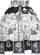 Black White Alice Series JSK Retro Splicing Punk Lolita Sling Dress