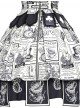 Black White Alice Series JSK Retro Splicing Punk Lolita Sling Dress