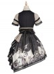 Pirate Boat Series OP Retro Irregular Big Hem Punk Lolita Short Sleeve Dress