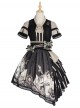 Pirate Boat Series OP Retro Irregular Big Hem Punk Lolita Short Sleeve Dress