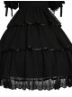 Sicily Series OP Three-section Hem Vintage Elegant Black Chiffon Classic Lolita Short Sleeve Dress