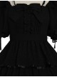 Sicily Series OP Three-section Hem Vintage Elegant Black Chiffon Classic Lolita Short Sleeve Dress