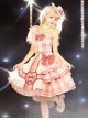 Pink Sniper Series OP Idol Singing Clothing Pink Plaid Sweet Lolita Short Sleeve Set