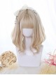 Golden Gentle Slightly Curly Short Wig Classic Lolita Wigs