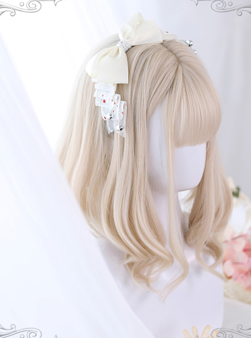 Golden Gentle Slightly Curly Short Wig Classic Lolita Wigs