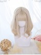 Golden Gentle Slightly Curly Short Wig Classic Lolita Wigs