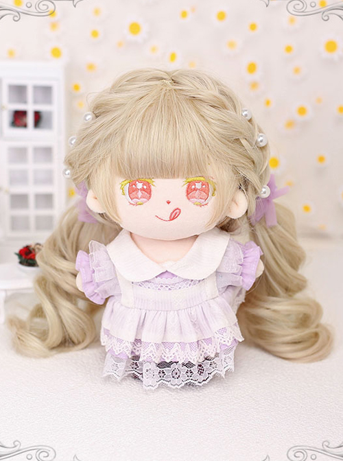 Cotton Doll 20cm Cute Doll Lolita Accessories Little Tara Golden Curly Doll Wigs