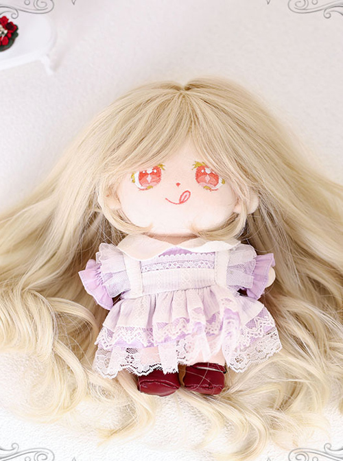 Cotton Doll 20cm Cute Doll Lolita Accessories Little Tara Golden Curly Doll Wigs