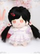 Cotton Doll 20cm Cute Doll Lolita Accessories Cute Black Straight Doll Wigs