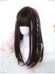 Brown Daily Style Inner Buckle Straight Wig Classic Lolita Wigs