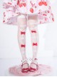 Strawberry Bow Tie Series Summer Bowknot Sweet Lolita Glass-silk Ultra-Thin Stockings